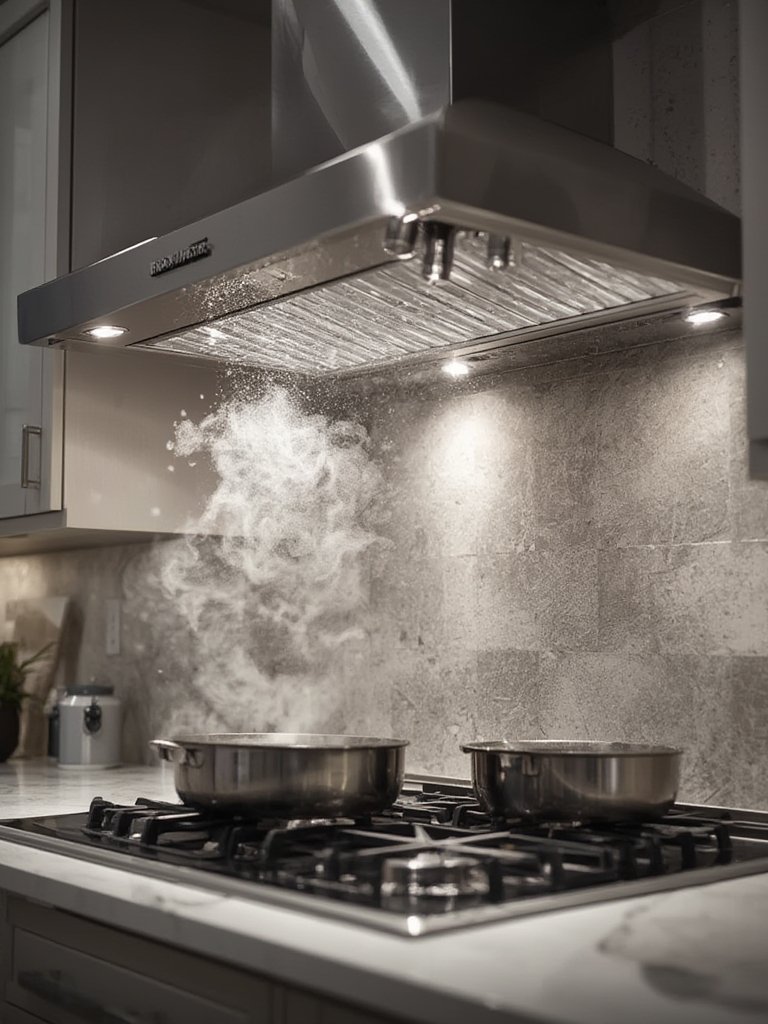range hood in action