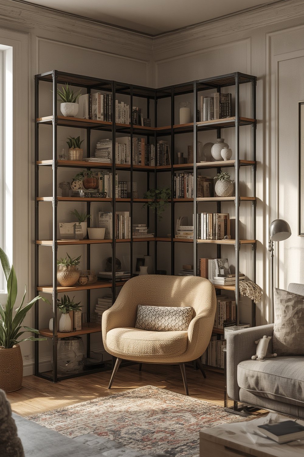 corner bookshelf product view