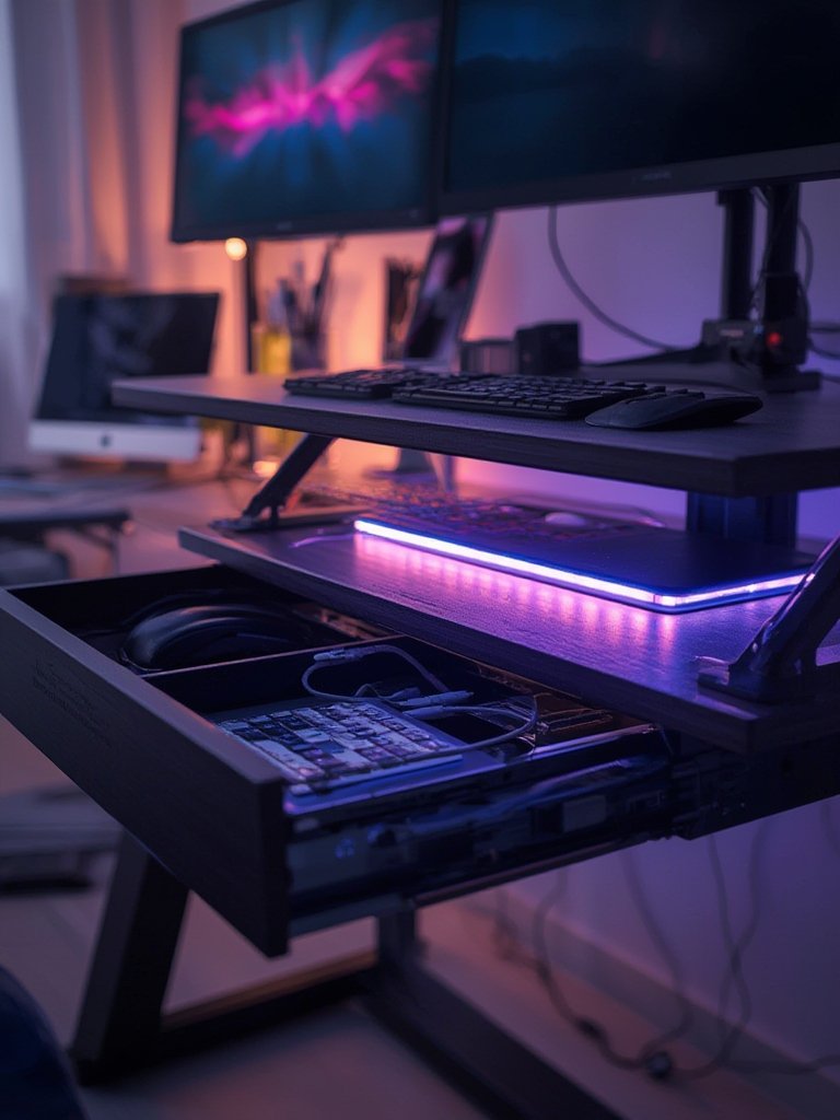 corner desk in action