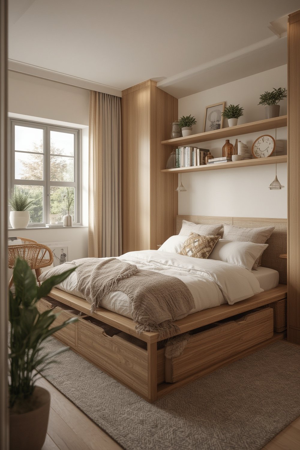small bedroom storage solutions - Illustration 1